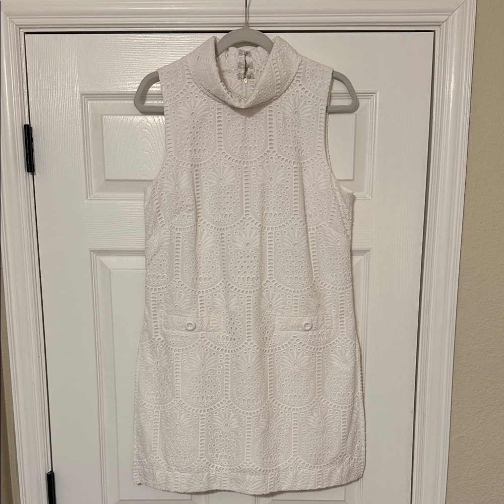 Lilly Pulitzer White Textured Mini Dress